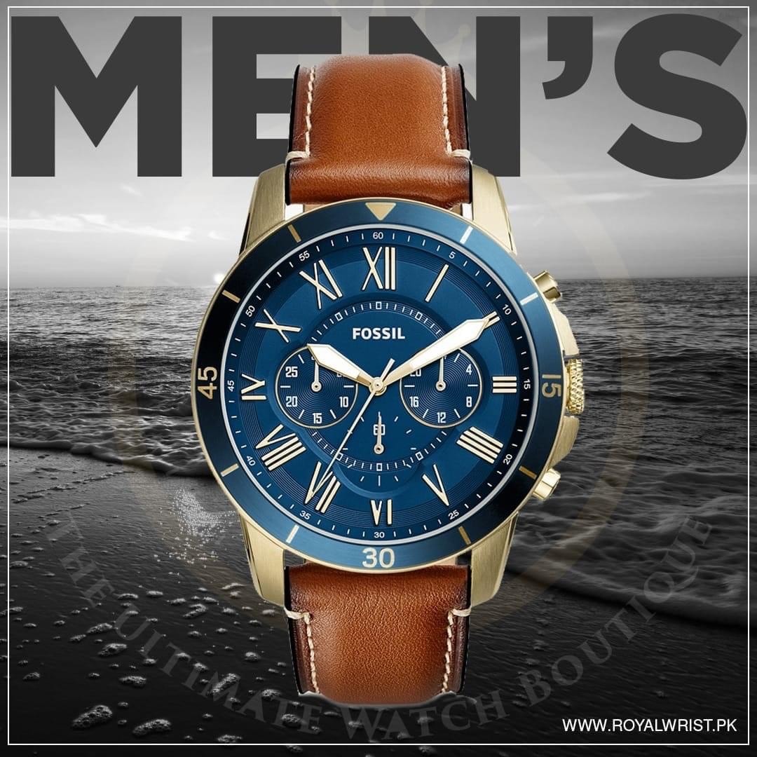 Fossil Chronographe Cuir Marron